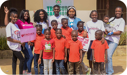 Children benefiting from FindHer programs