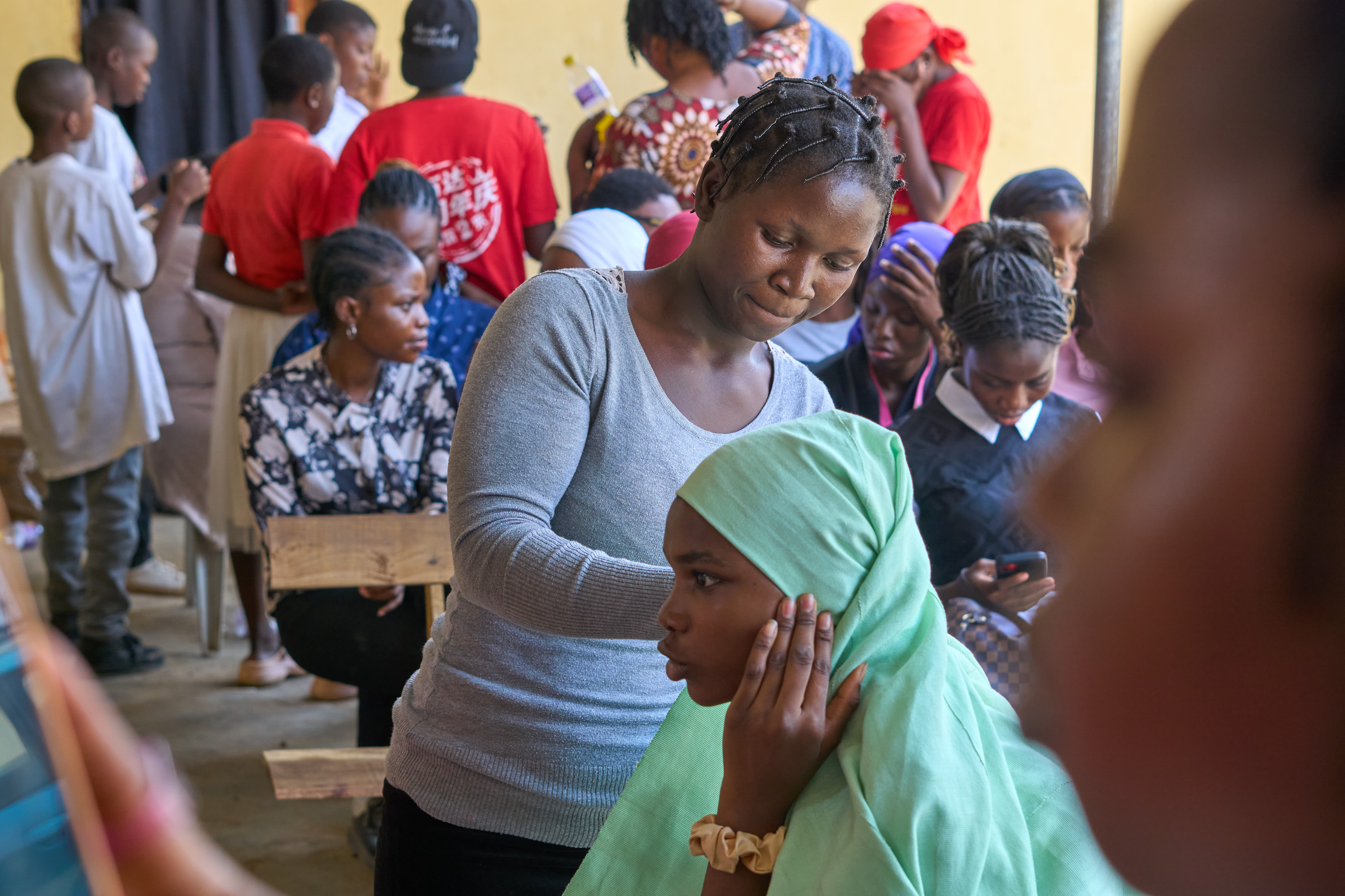 Women supporting each other at a FindHer event